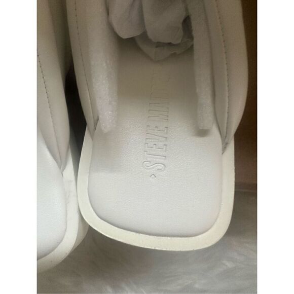Steve Madden Boost size 9.5 white Faux Leather Square Toe Flip-Flops - Picture 7 of 10